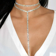 choker minimaliste en cristal pour cou et decolette Chevillère Bijoux