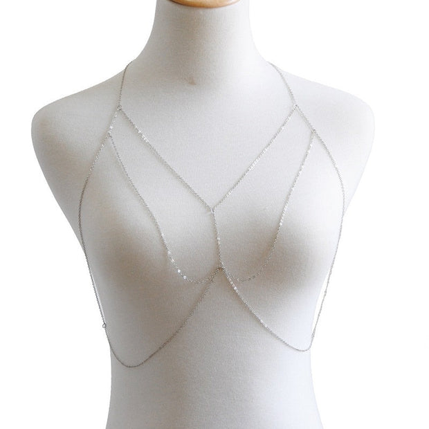 Bralette Chaine Or ou Argent - Ellie Bijoux de Corps