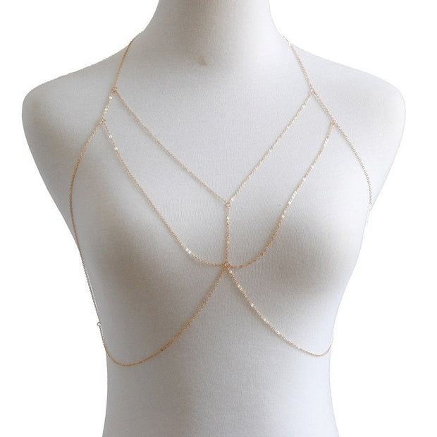 Bralette Chaine Or ou Argent - Ellie Bijoux de Corps