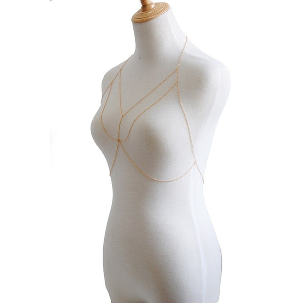 Bralette Chaine Or ou Argent - Ellie Bijoux de Corps