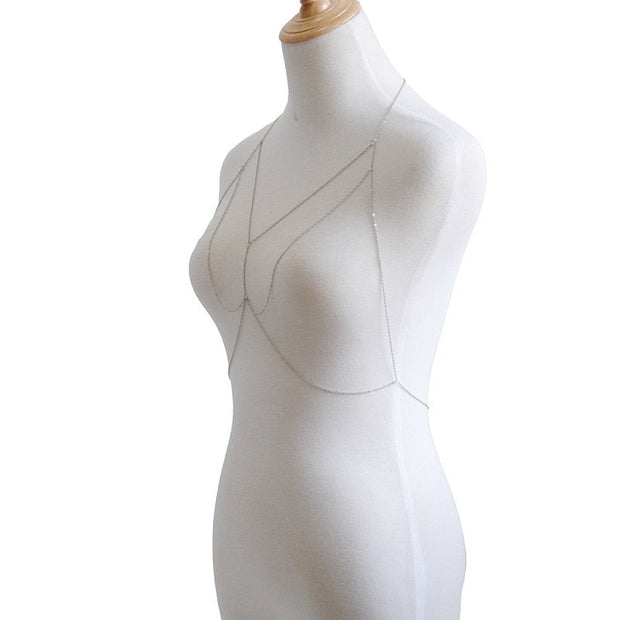 Bralette Chaine Or ou Argent - Ellie Bijoux de Corps