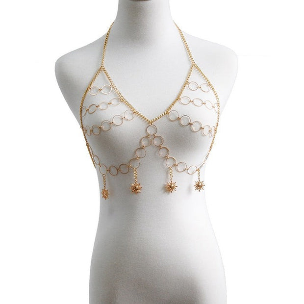 Bralette bijoux Bohème en Chaines et Breloques - Frida Bijoux de Corps