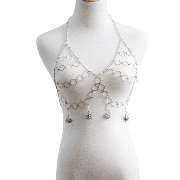 Bralette bijoux Bohème en Chaines et Breloques - Frida Bijoux de Corps
