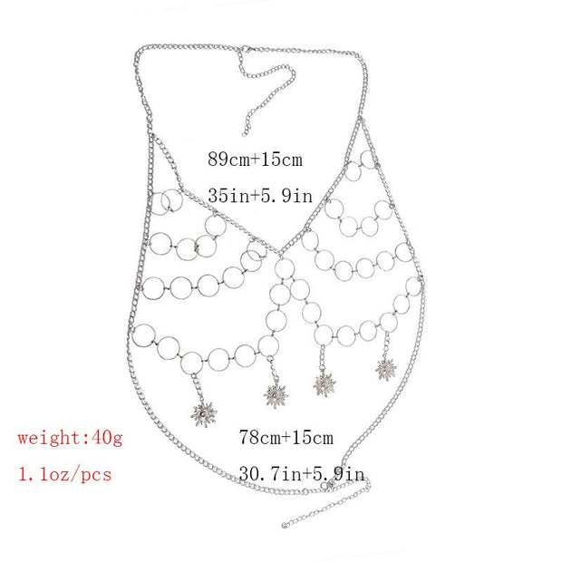 Bralette bijoux Bohème en Chaines et Breloques - Frida Bijoux de Corps