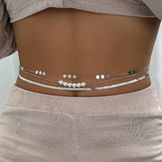Chaîne de taille bohème triple avec pendentif ventral Chevillère Bijoux
