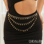 Triple chaîne ornée de coquillages pour le ventre