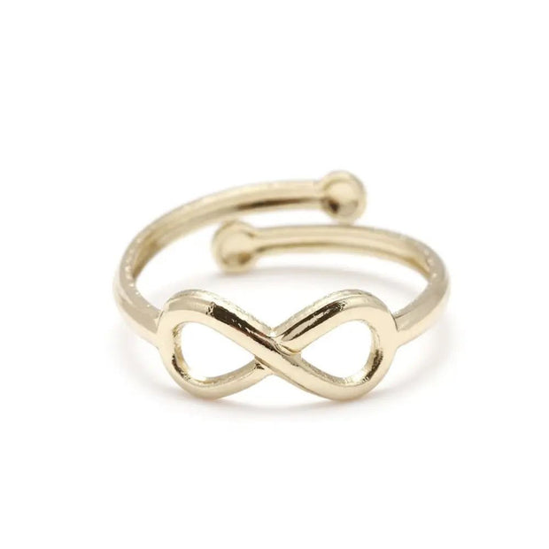 Bague de pied en forme d'infini finition dorée