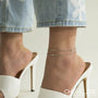 Bijoux De Pied Chic - Double Chaînettes Argent