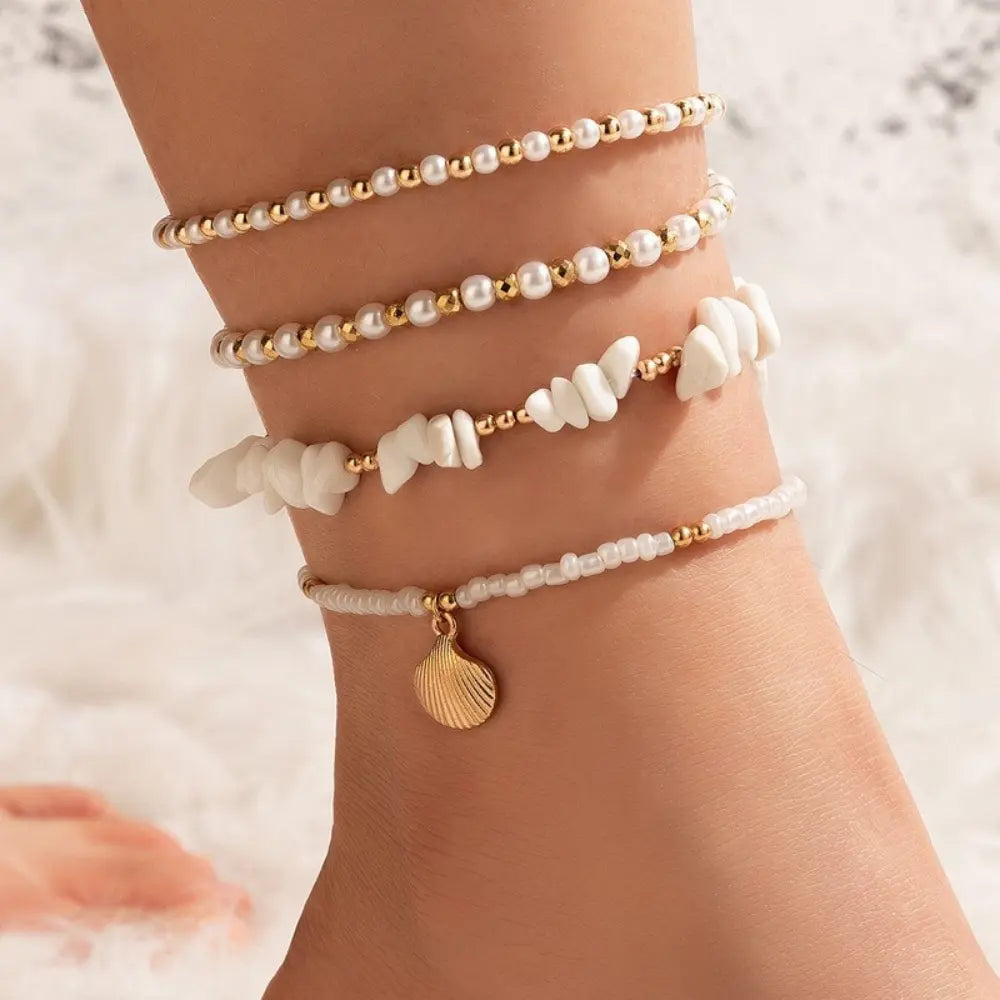 bijoux-de-pieds-boheme-or-et-coquillages-4-pieces