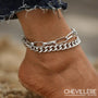 Bijoux De Pieds Fantaisie - Ensemble 2 Chaînes Argent