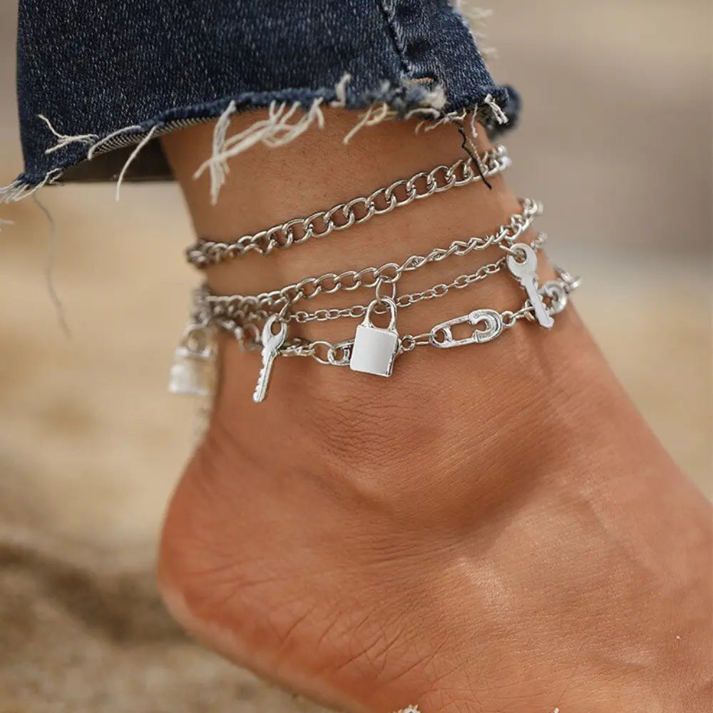 bijoux-de-pieds-fantaisie-ensemble-4-chaines-argent