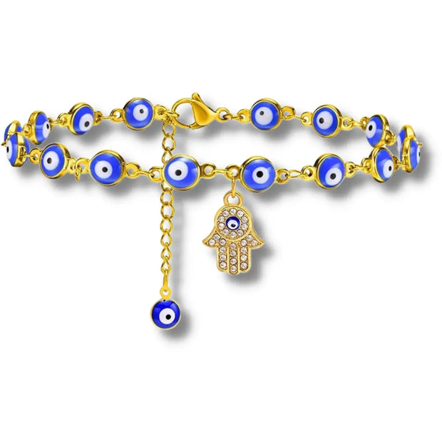 Bracelet cheville main de fatma et œil grec – Apothéose Boutique -  Vêtements et accessoires
