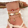 Bracelet De Chevilles Bohème - Grains De Café