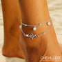 Chaine De Cheville Argent Et Perles Femme