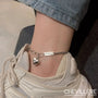 Chaine De Cheville Argent Sterling 925 - Coeur