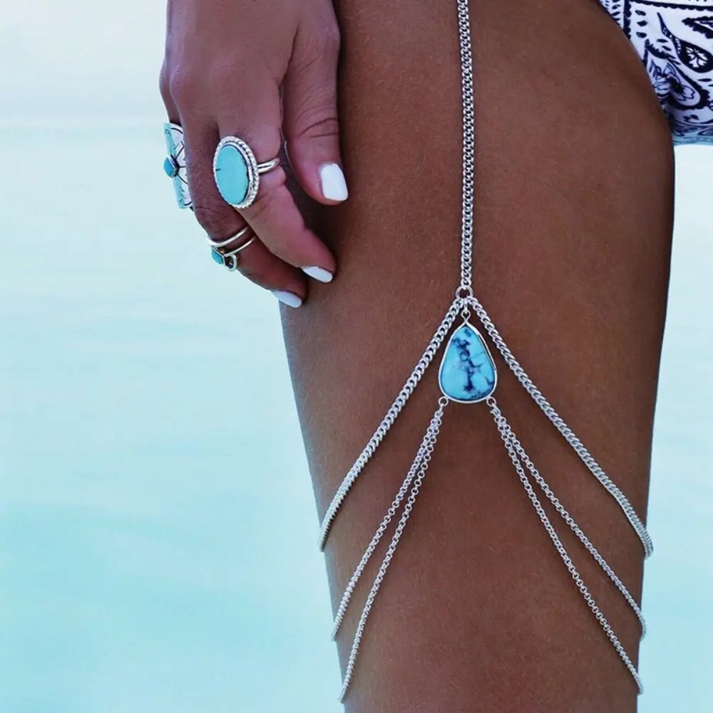 chaine-de-cuisse-argent-et-turquoise