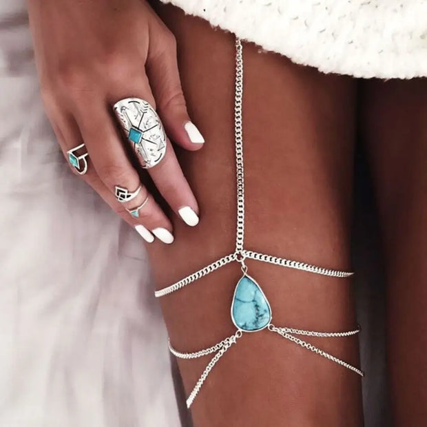 chaine-de-cuisse-argent-et-turquoise