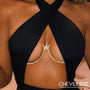 Chaîne De Seins Strass Couronne Dorée