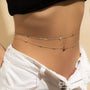 Chaîne De Ventre Sexy Argent 2 Pièces
