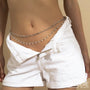 Chaîne Ventrale Sexy Perles Argent 2 Pièces