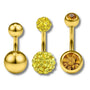 Piercing Capuchon Bijoux Or 3 Pièces