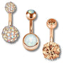 Piercing Capuchon Clito Or Rose 3 Pièces