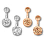 Piercing Capuchon Clito Or Rose & Argent 4 Pièces