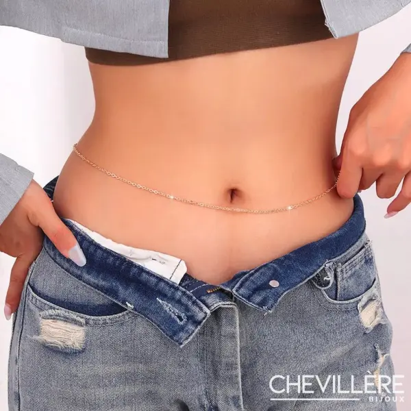 Chaîne De Ventre Grosses Mailles Or - Chevillère Bijoux