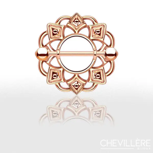 Piercing Téton en Or Rose - Chevillère Bijoux