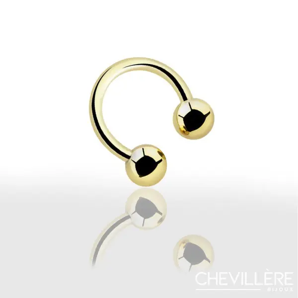 Piercing Téton en Or Forme de Fer Cheval - Chevillère Bijoux