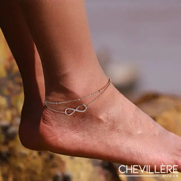 Bracelet De Cheville Argent S925 - Infini - Chevillère Bijoux