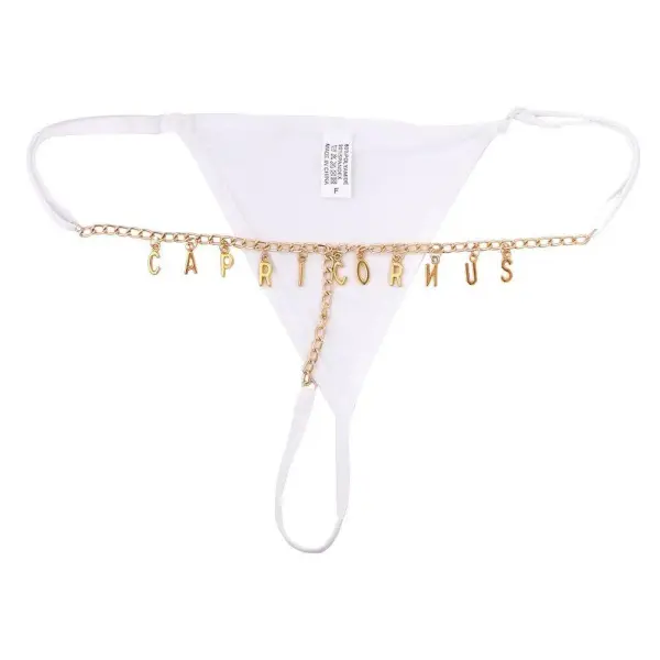 String Personnalisé Blanc - Chevillère Bijoux