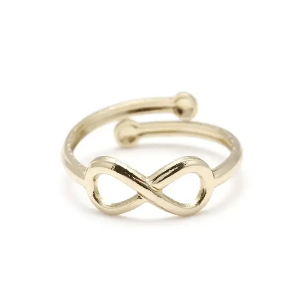 Bague de pied en forme d'infini finition dorée