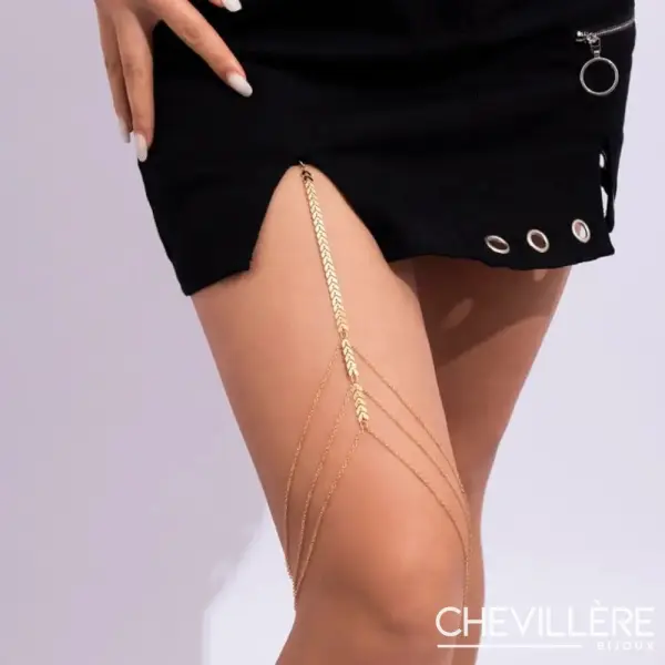 Chaine De Cuisse Dorée - Chevillère Bijoux