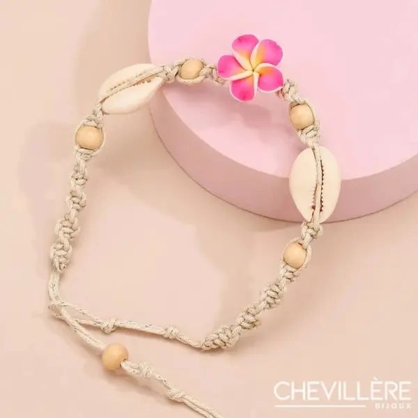 Chaîne De Cheville Coquillage Fleur Hawaii - Chevillère Bijoux