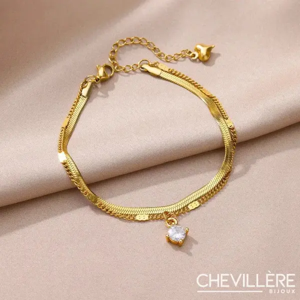 Chainette Pour Cheville Or & Pendentif - Chevillère Bijoux