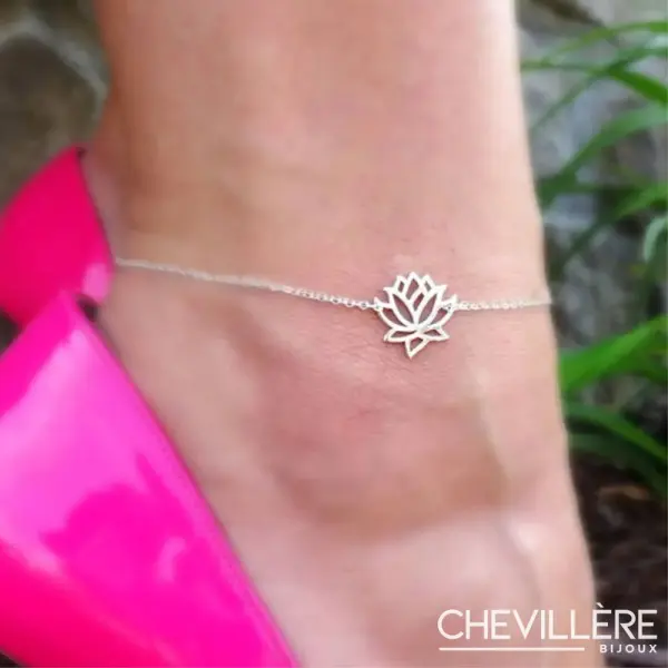 Bijoux Cheville Femme - Fleur de Lotus