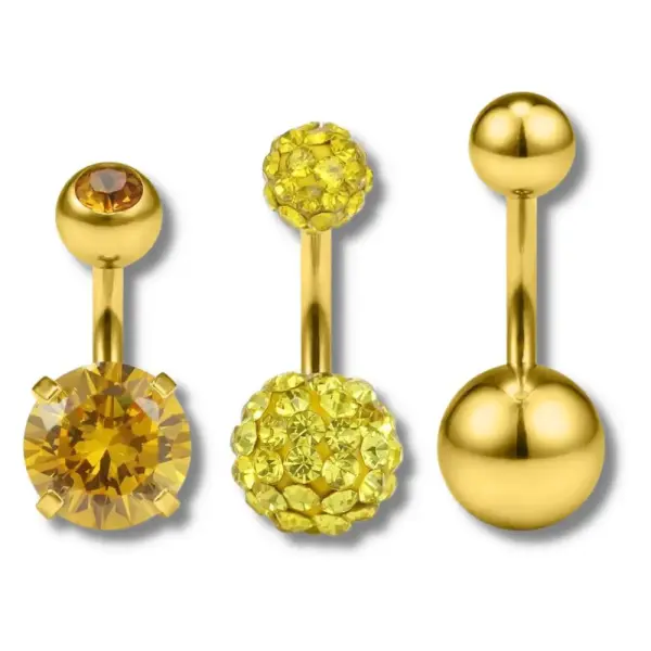 Piercing Capuchon Clitoris Or 3 Pièces - Chevillère Bijoux