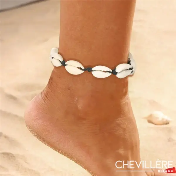 Bracelet Cheville Bohème - Noir - Chevillère Bijoux