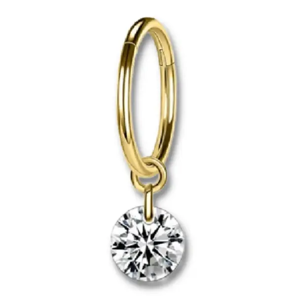 Piercing Clitoris Diamant Pendant Or - Chevillère Bijoux