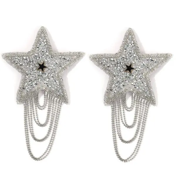 Cache téton en strass auto-adhésif et réutilisable en forme d'étoiles - Paula Bijoux de Corps