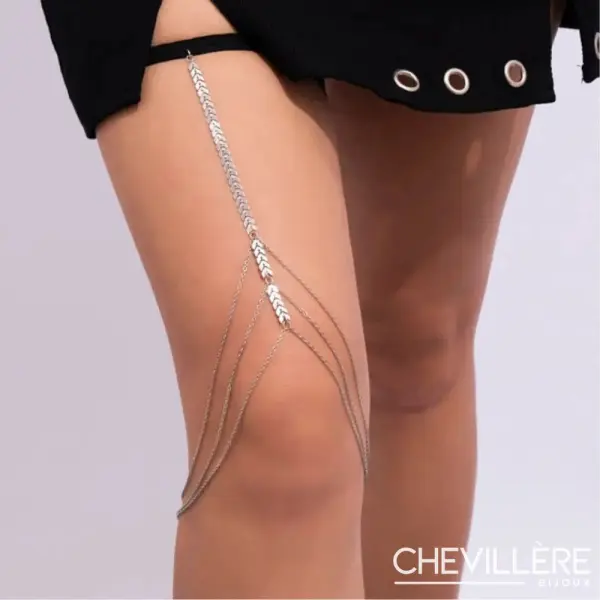 Chaine De Cuisse Argentée - Chevillère Bijoux