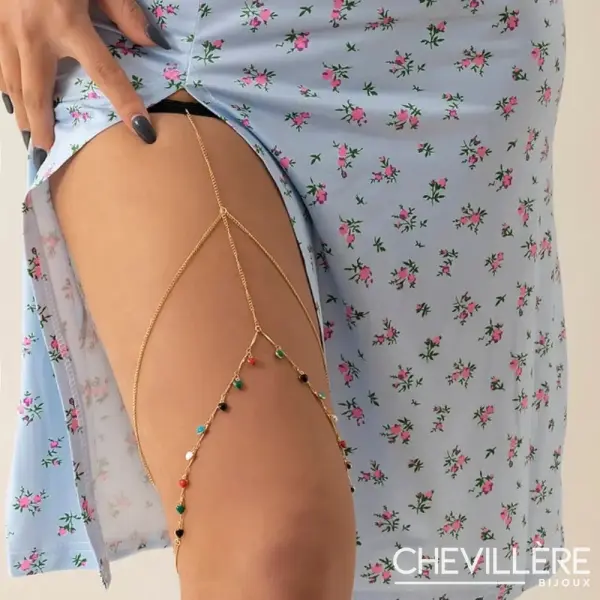 Chaîne De Cuisse Plaqué Or - Chevillère Bijoux