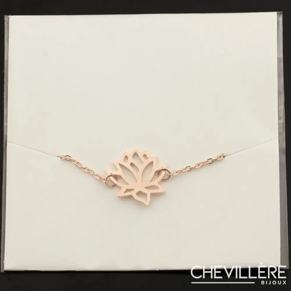 Bijoux Cheville Femme - Fleur De Lotus - Chevillère Bijoux
