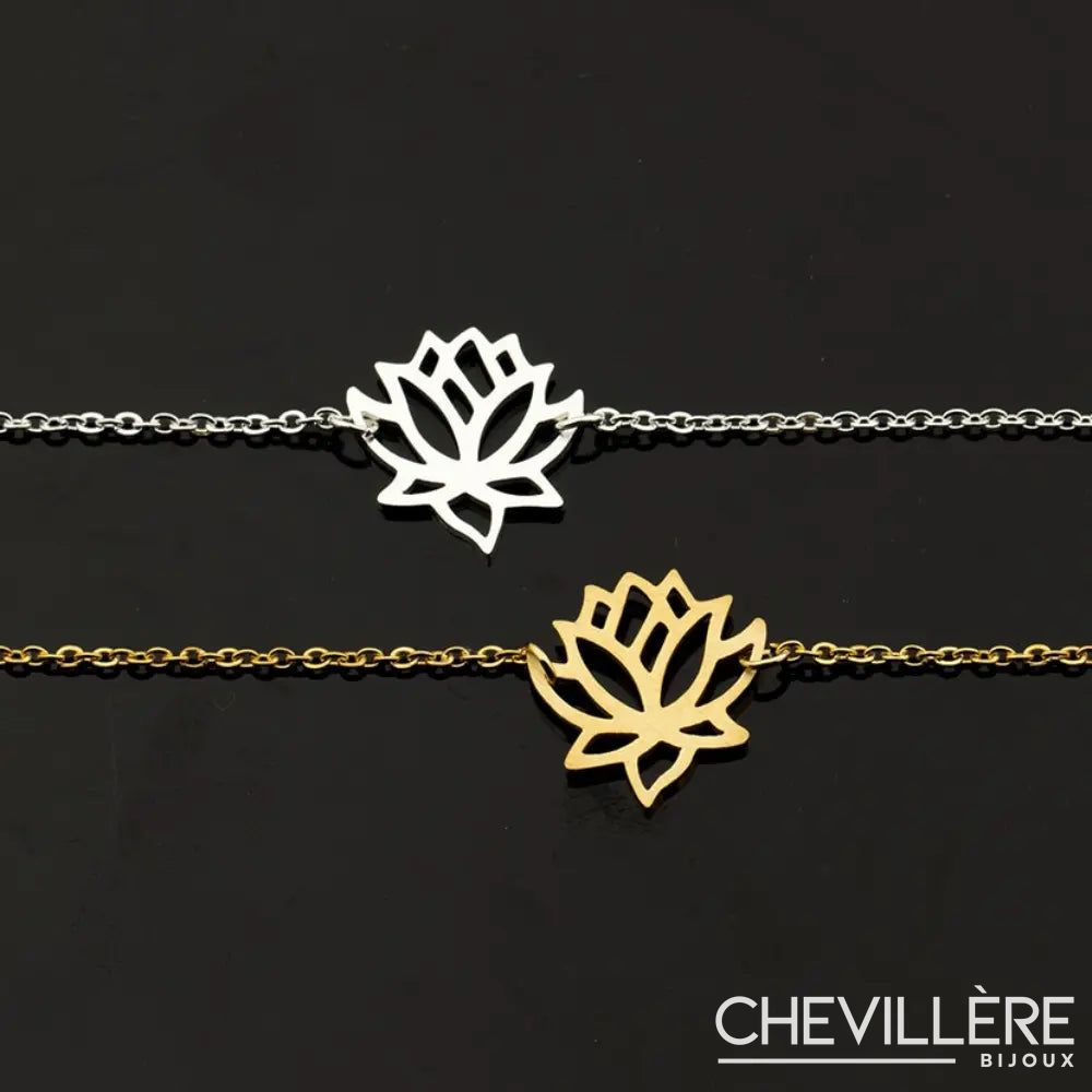 Bijoux Cheville Femme - Fleur De Lotus - Chevillère Bijoux