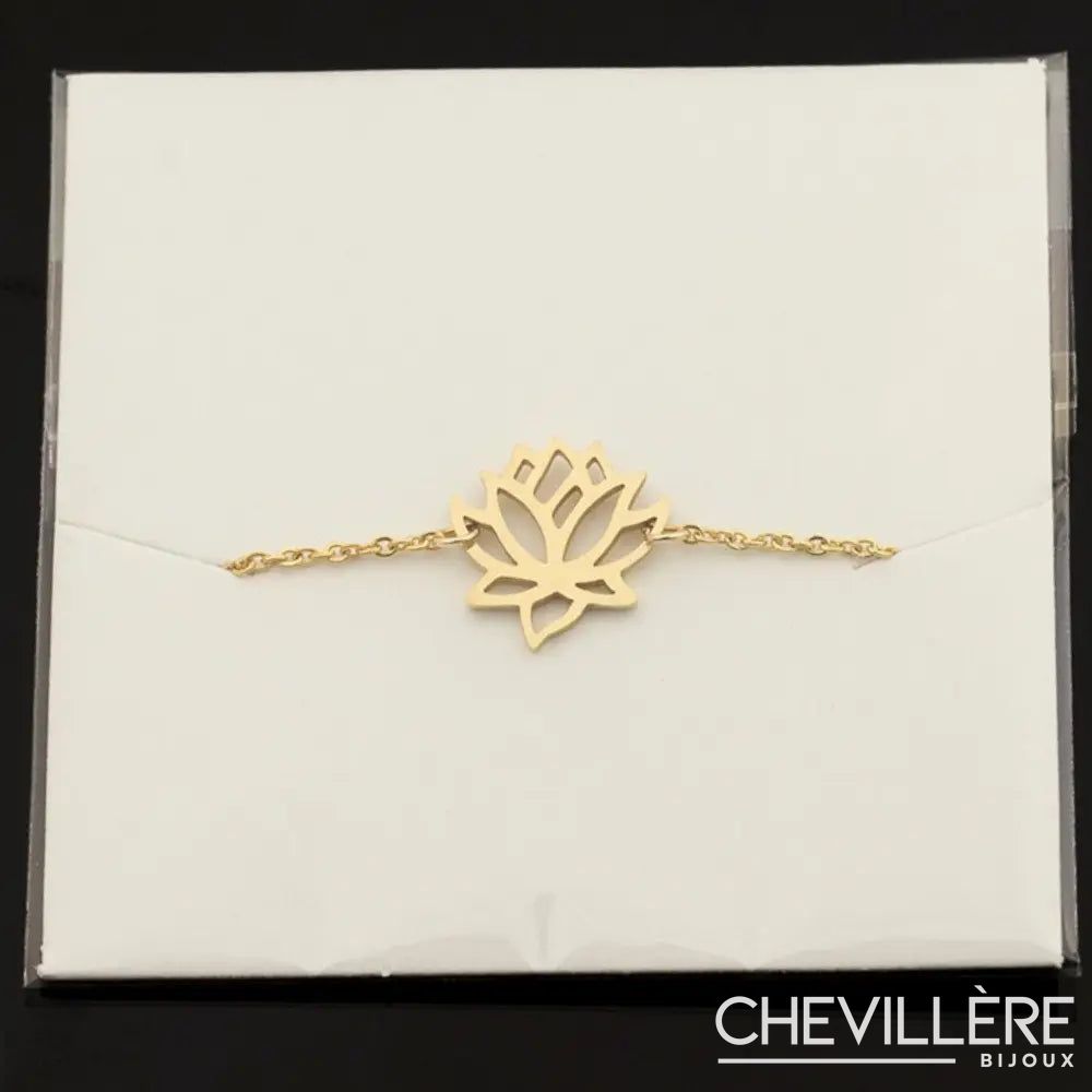 Bijoux Cheville Femme - Fleur De Lotus - Chevillère Bijoux
